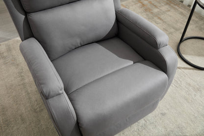 Davila Manual Reclining Sofa Chair with Footrest - Gray