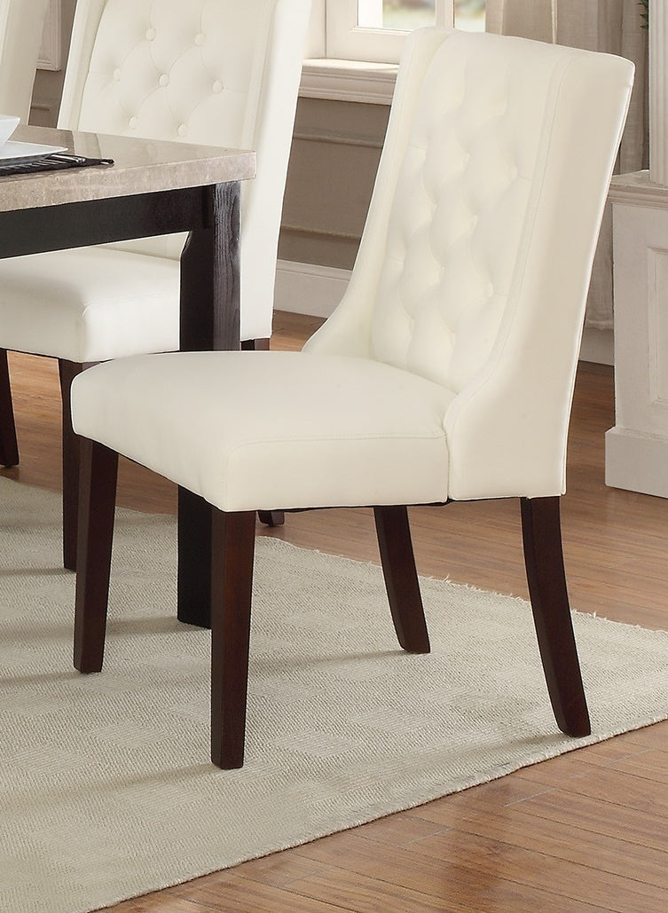 Berry Tufted Dining Chairs (Set of 2) - White