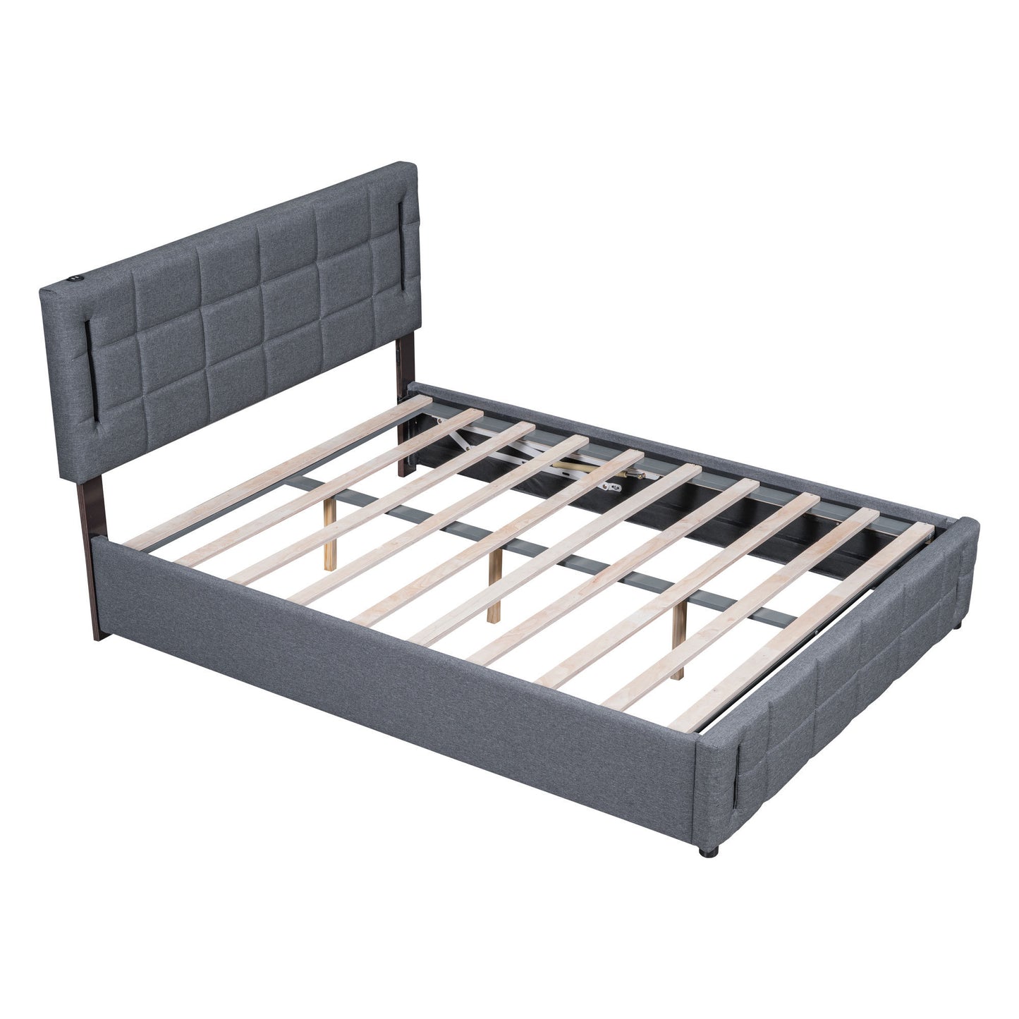 Ps Full Size Storage Bed w Hydraulic System - Gray