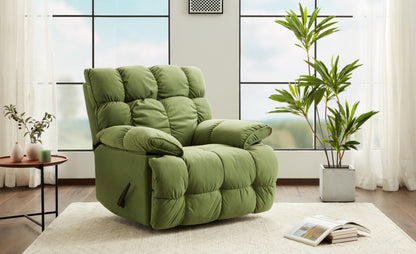 Cloud Swivel Rocker Recliner Chair - Green