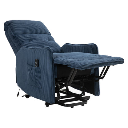 Fraser Electric Recliner Chair - Navy Blue