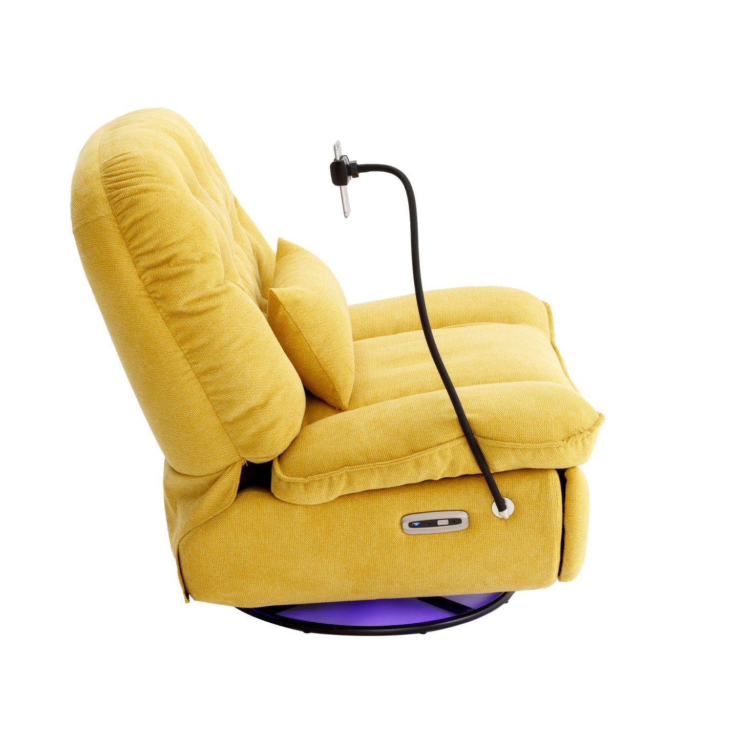 Roxie 270 Degree Swivel Power Recliner with Voice Control - Yellow