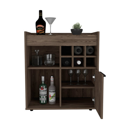 Fraser Bar Cabinet With Racks - Dark Walnut