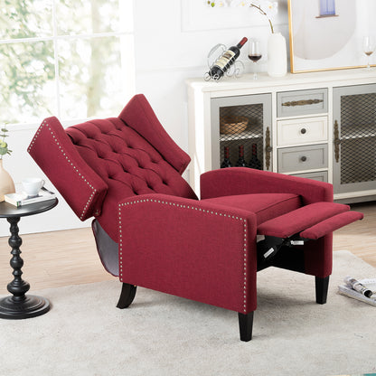 Nix Wide Manual Wing Chair Recliner - Red