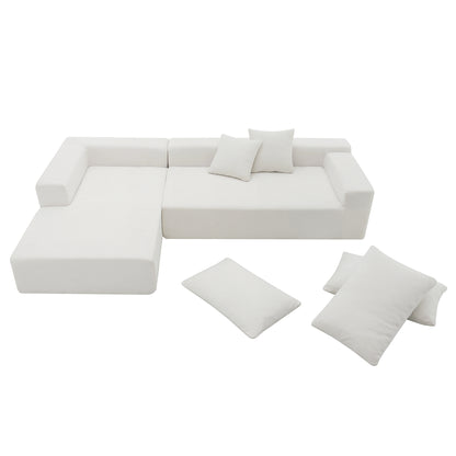 Zoe Modular Sectional Sofa Set - White