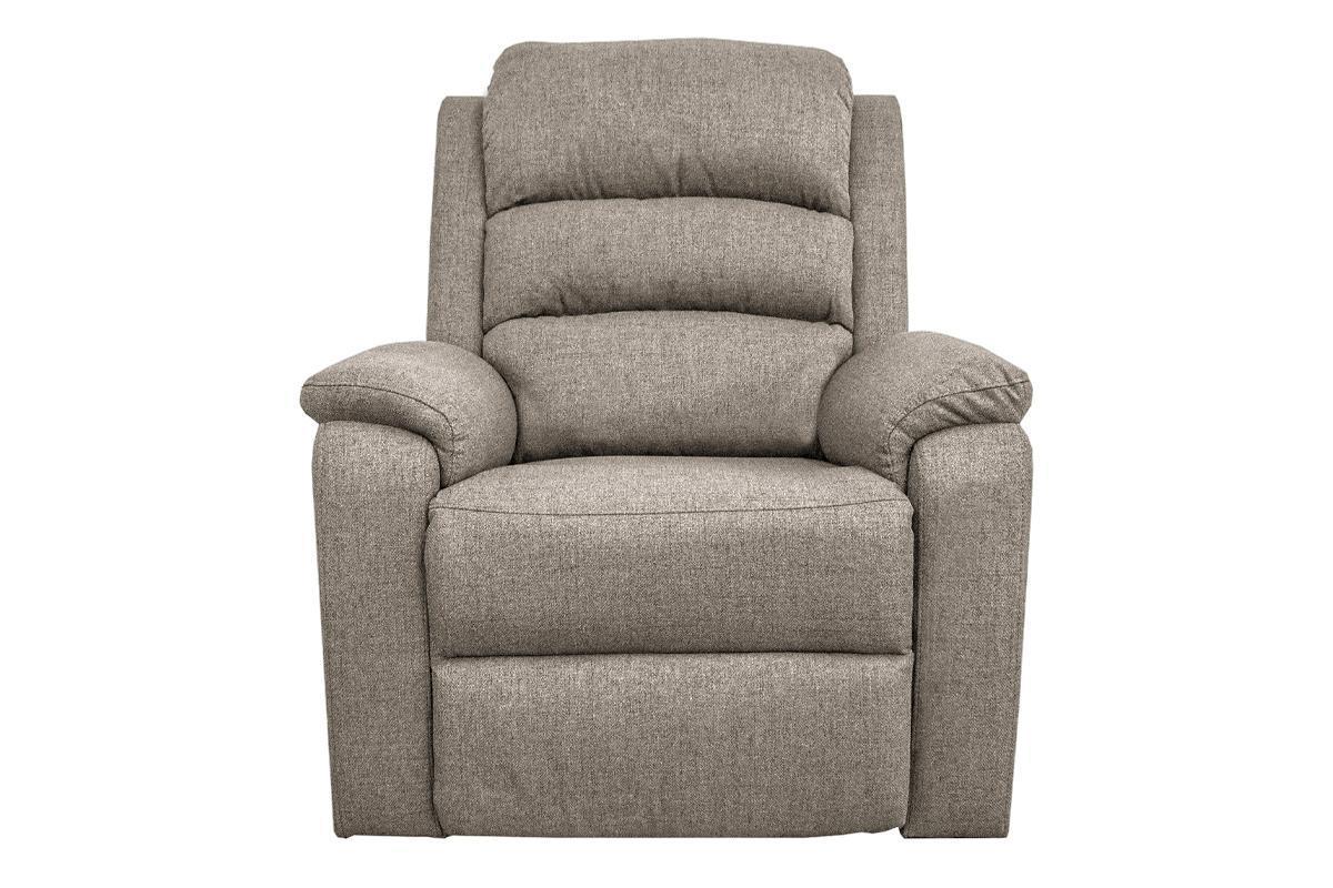 Burlap Fabric Motion Recliner - Light Brown