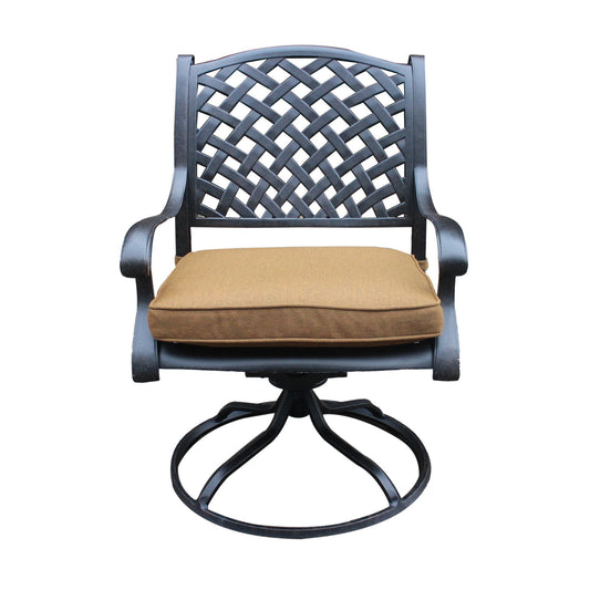 Rosita Patio Dining Swivel Rocker (Set of 2) - Brown