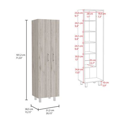 Nala Double Door Cabinet - Light Gray