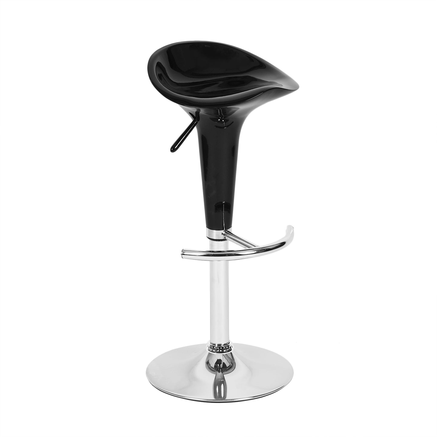 Space One Swivel Adjustable Height Bar Stools - Black Set of 2