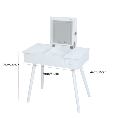 Toya Vanity Desk Set with LED Lighted Mirror