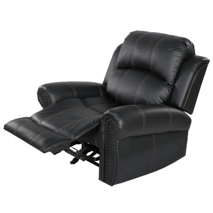 Ventura PU Glider Recliner Chair - Black