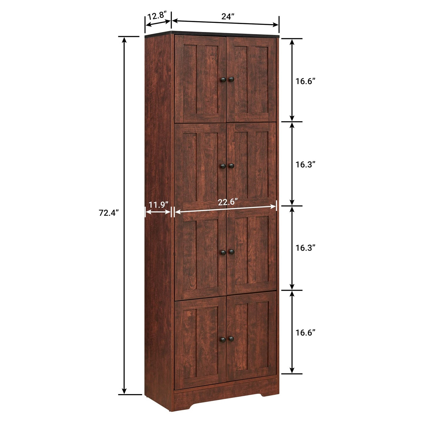 Moore Tall Storage Cabinet - Walnut