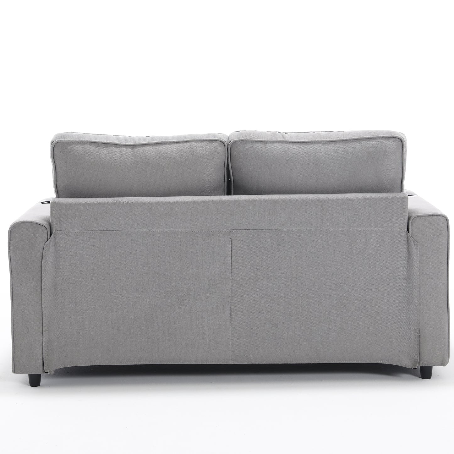 Neo Tufted Loveseat with Pull Out Sleeper - Light Gray