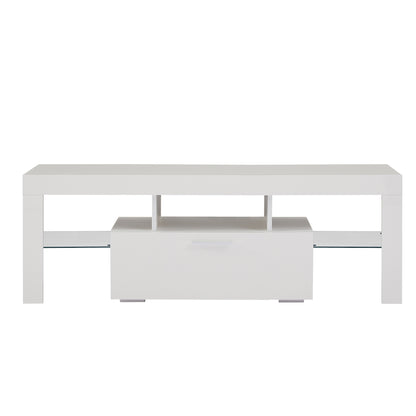 Giga TV Stand with LED light - White