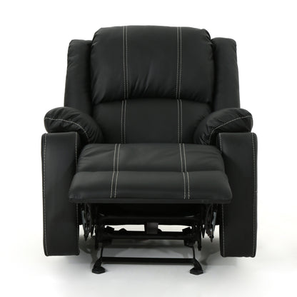 Aviana Glider Recliner Chair with Cup Holders - Black