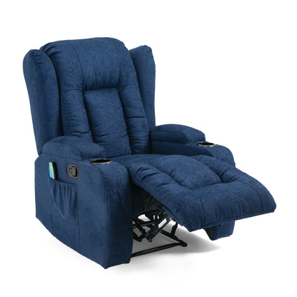 Lola Massage Recliner Chair - Navy Blue