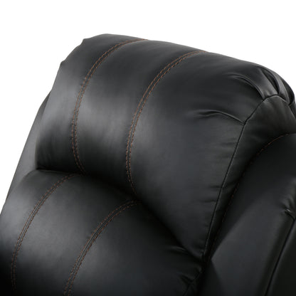 Ventura PU Glider Recliner Chair - Black