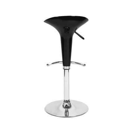 Space One Swivel Adjustable Height Bar Stools - Black Set of 2