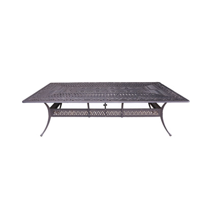 Tararo Patio Large Rectangle Table - Gunmetal