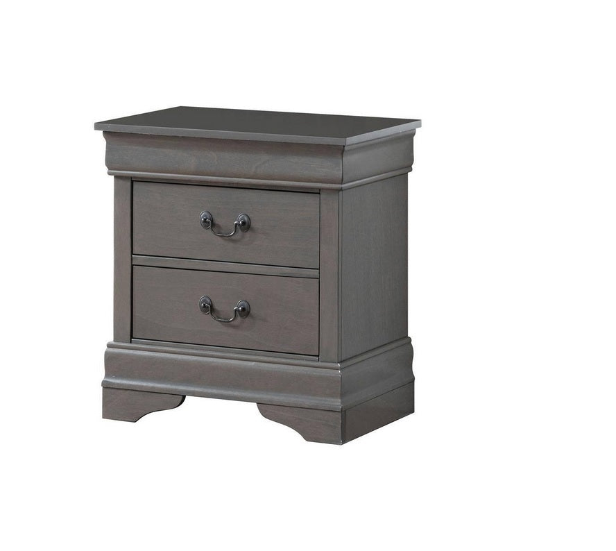 English Antique Solid wood  Nightstand - Gray