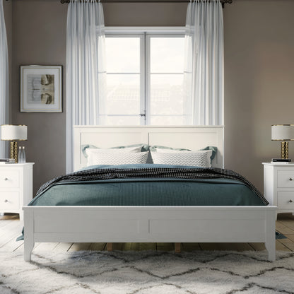 Miller Queen Size Platform Bed Frame - White