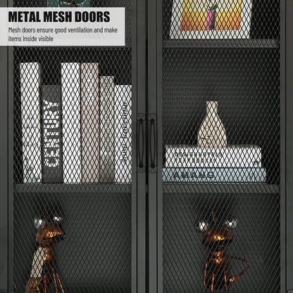 Laso II Mesh Door Cabinet - Black