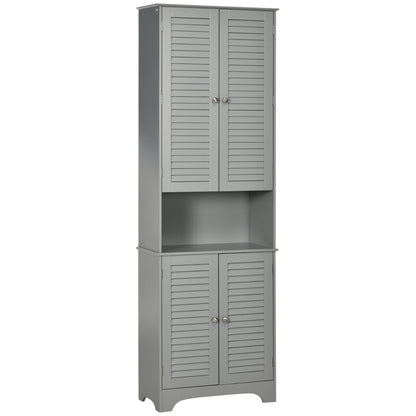 Homcom Tall Narrow Storage Cabinet - Gray