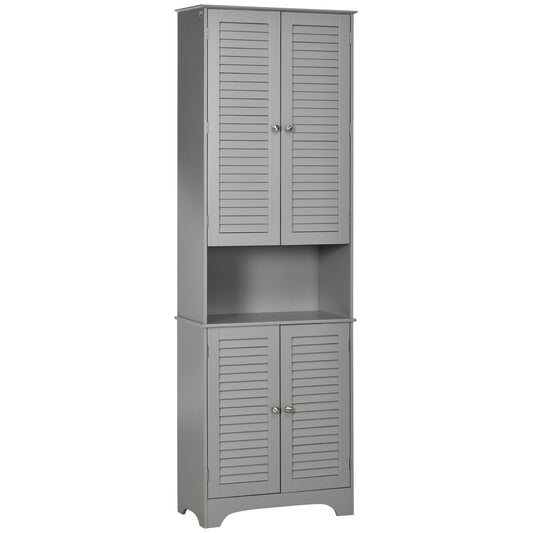 Homcom Tall Narrow Storage Cabinet - Gray