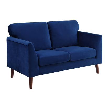 Darcy Velvet Loveseat - Blue