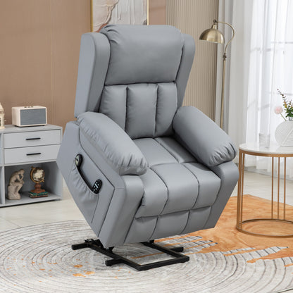 Guz Power Lift Recliner Chair with Heated Vibration Massage - Gray