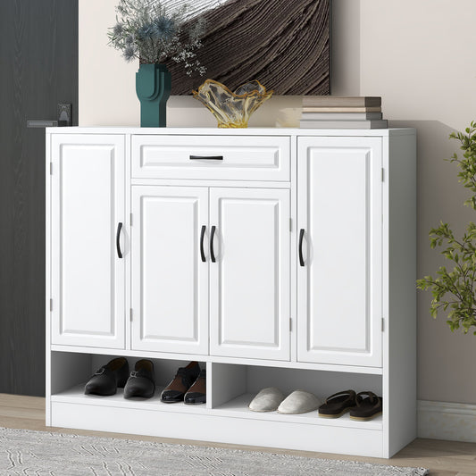 Mali Sleek and Modern Shoe Cabinet - White