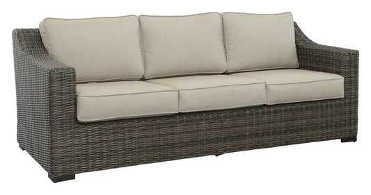 Monta Outdoor Patio Sofa - Light Brown