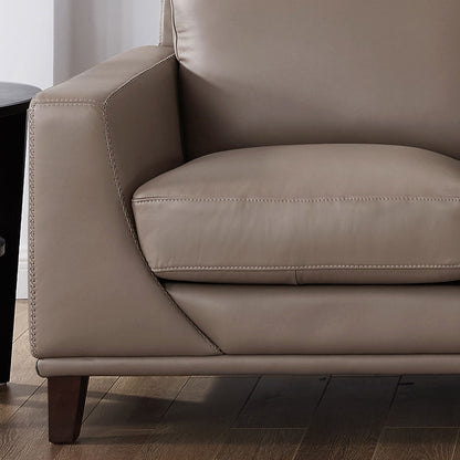 Soma Leather Loveseat - Taupe