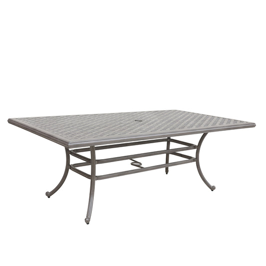 Nika Cast Aluminum Rectangle Table - Gray