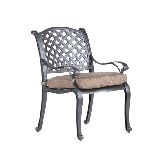 Mico Patio Dining Armchair With Cushion - Brown