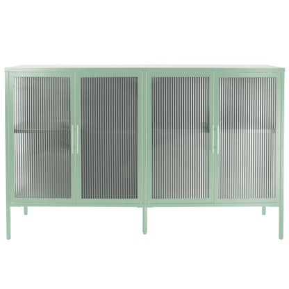 Nera Tempered Glass Credenza - Mint Green