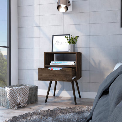 Otom Nightstand - Dark Walnut