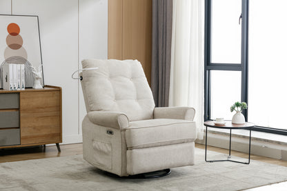 Vo 270 Degree Swivel Recliner Chairs - Cream