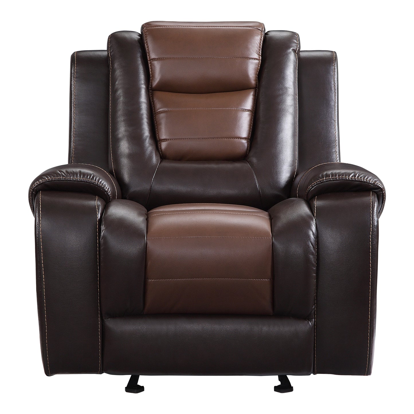 Avalos Luxury  Two-Tone Chair Glider Reclining - Brown