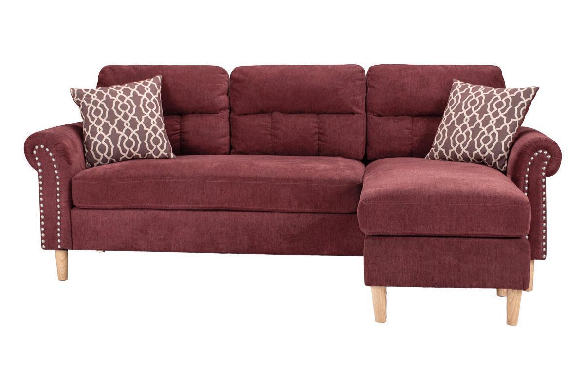 Esme Reversible Sectional Sofa Set  - Red