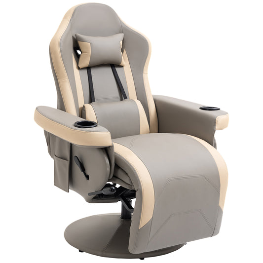 Nova Manual Recliner Armchair PU Leather - Gray