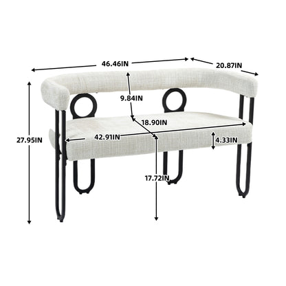 Ross Modern Loveseat - Beige