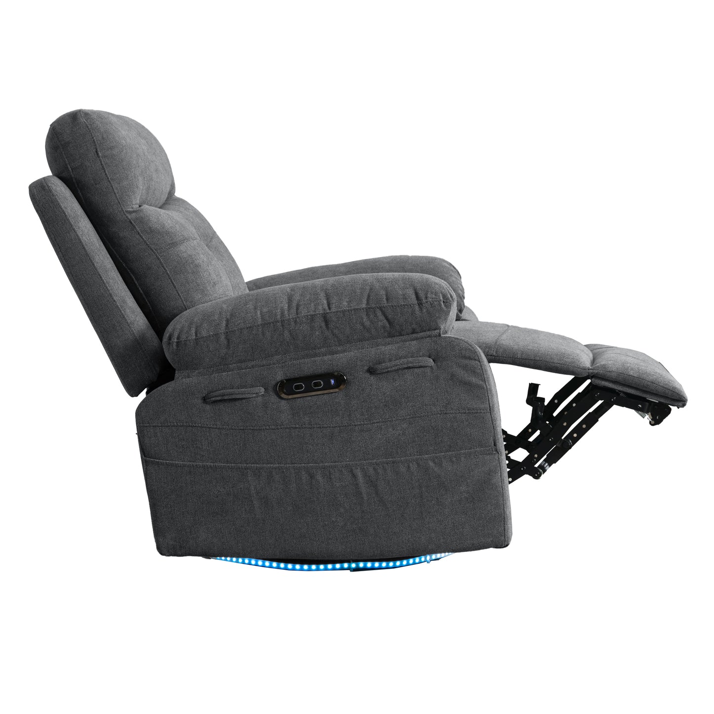 Aspen Power Recliner Glider Chair With Bluetooth Speaker - Dark Gray