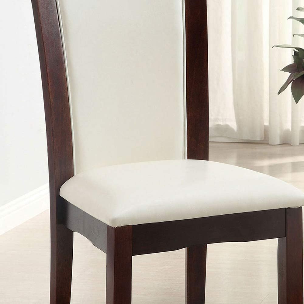 Tova Dining Chair (Set of 2) - White+Dark Cherry