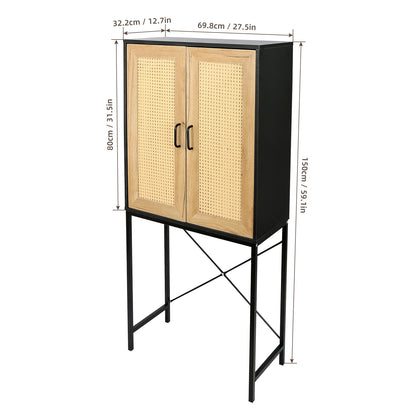 Hilltop Rattan Doors High Cabinet