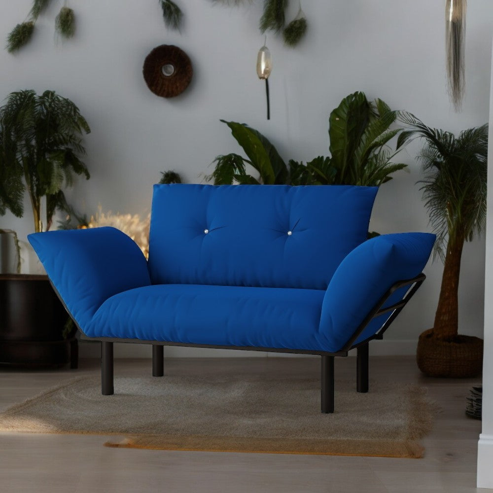 Ada Futon Loveseat - Blue