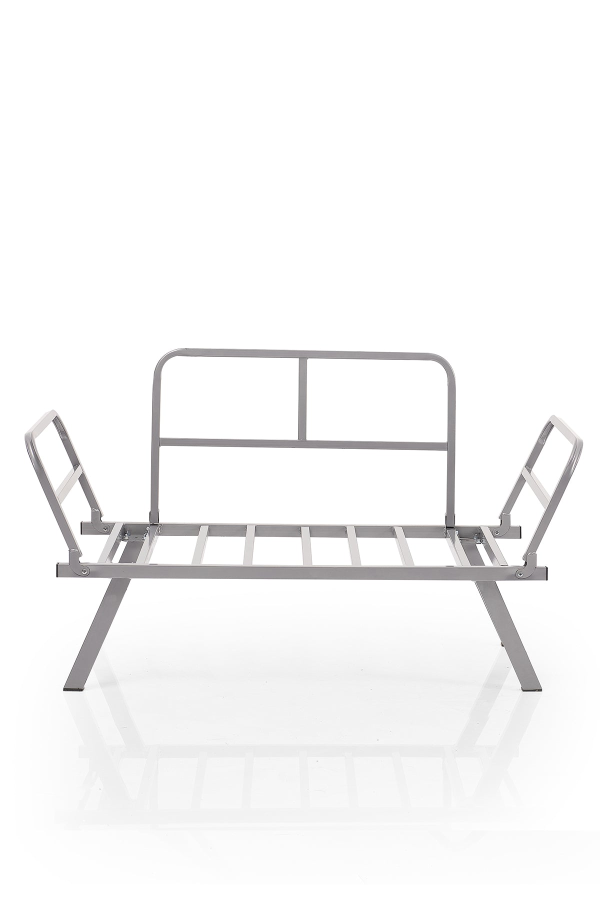 Alora Metal Legs Futon Love seat - Gray