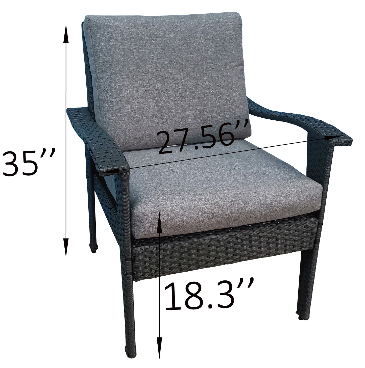 Robinson 5 Pc Outdoor Patio Seating Set - Gray