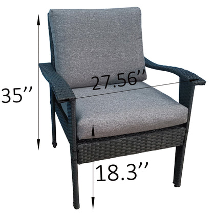 Robinson 5 Pc Outdoor Patio Seating Set - Gray