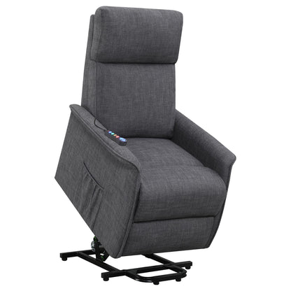 Morgan Power Lift Recliner with Massage Function - Charcoal